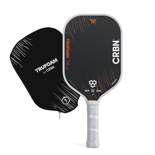 CRBN TruFoam Barrage 1 14mm elongated carbon fiber pickleball paddle