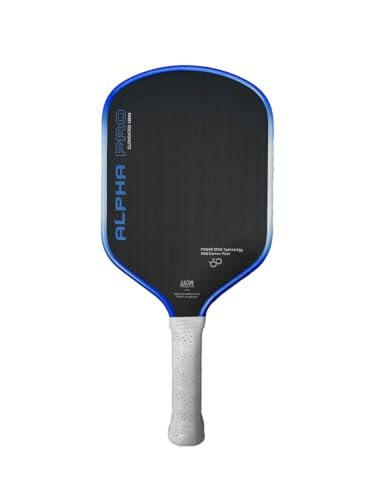 Engage Pursuit Alpha Pro 16mm raw carbon fiber pickleball paddle