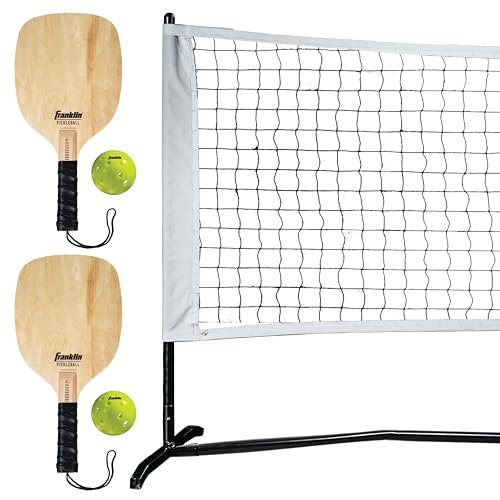 7 Best Pickleball Paddle Sets - Franklin Sports pickleball starter set with portable net, two paddles, and X-40 balls