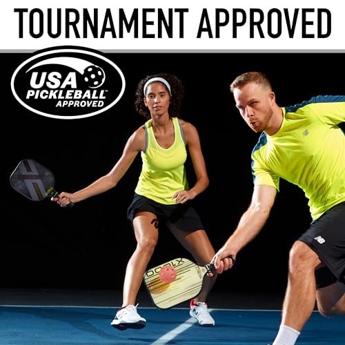 Franklin X-26 indoor pickleball detail and USAPA approved marking
