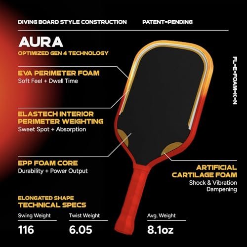 Friday Aura paddle profile and grip