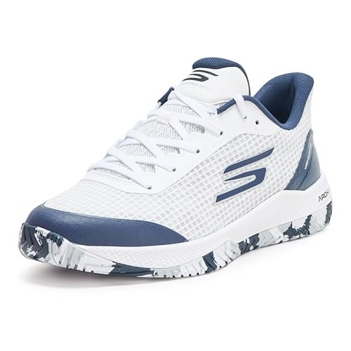7 Best Indoor Pickleball Shoes - Skechers Mens Pickleball Viper Court Pro Sneaker White/Navy