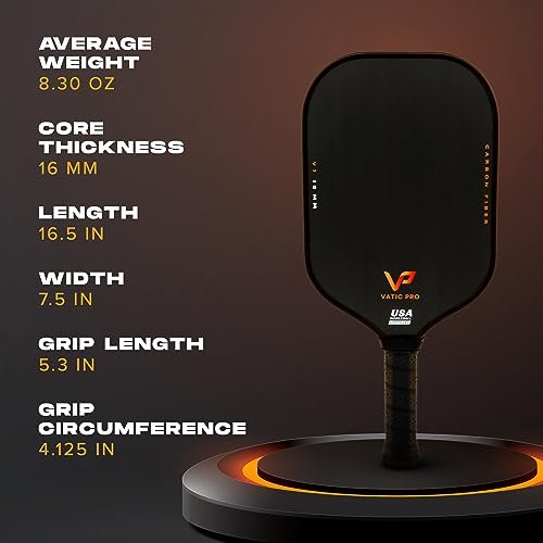 Vatic Pro V7 paddle face and carbon fiber texture